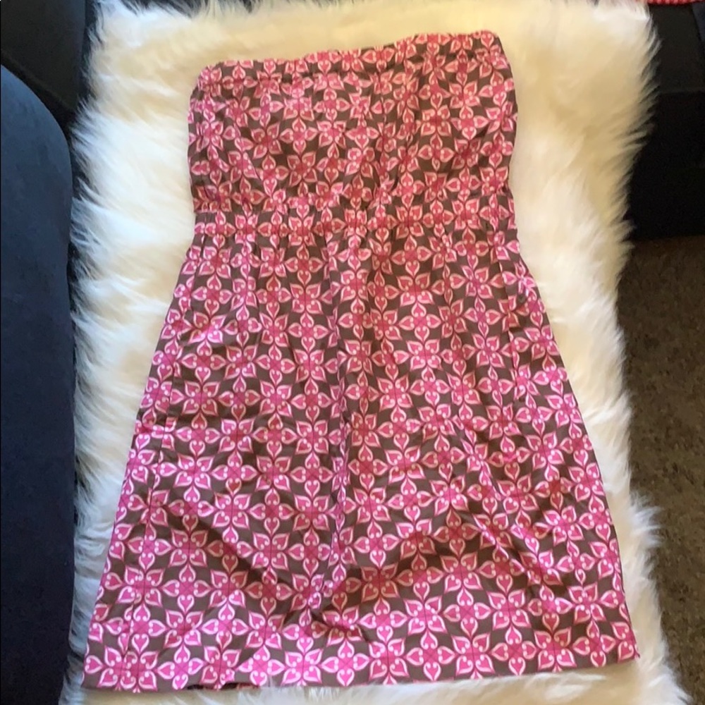 EUC Penguin strapless dress pockets preppy small